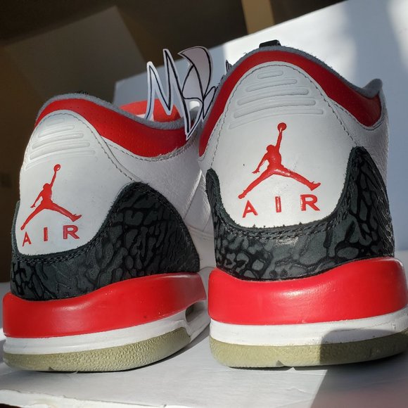 Jordan Other - Nike Air Jordan 3 Retro Fire Red (2013) Size 7Y GS